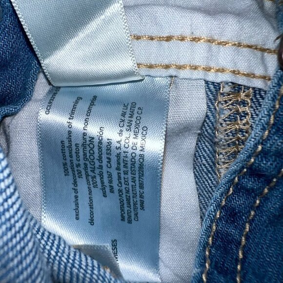 OshKosh B'gosh Baby Star Denim Bib Overalls Size 6M - Picture 6 of 6